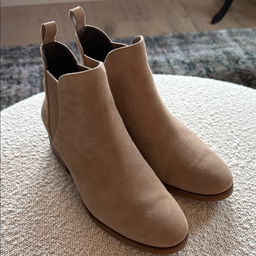Cole Haan Light Brown Suede Ankle Booties